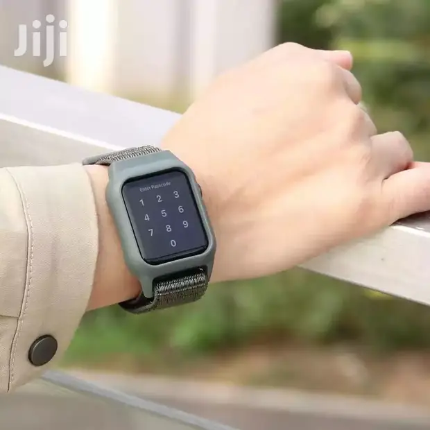 2 in 1 Nylon Strap + Case for Apple Watch Series 1-7 in