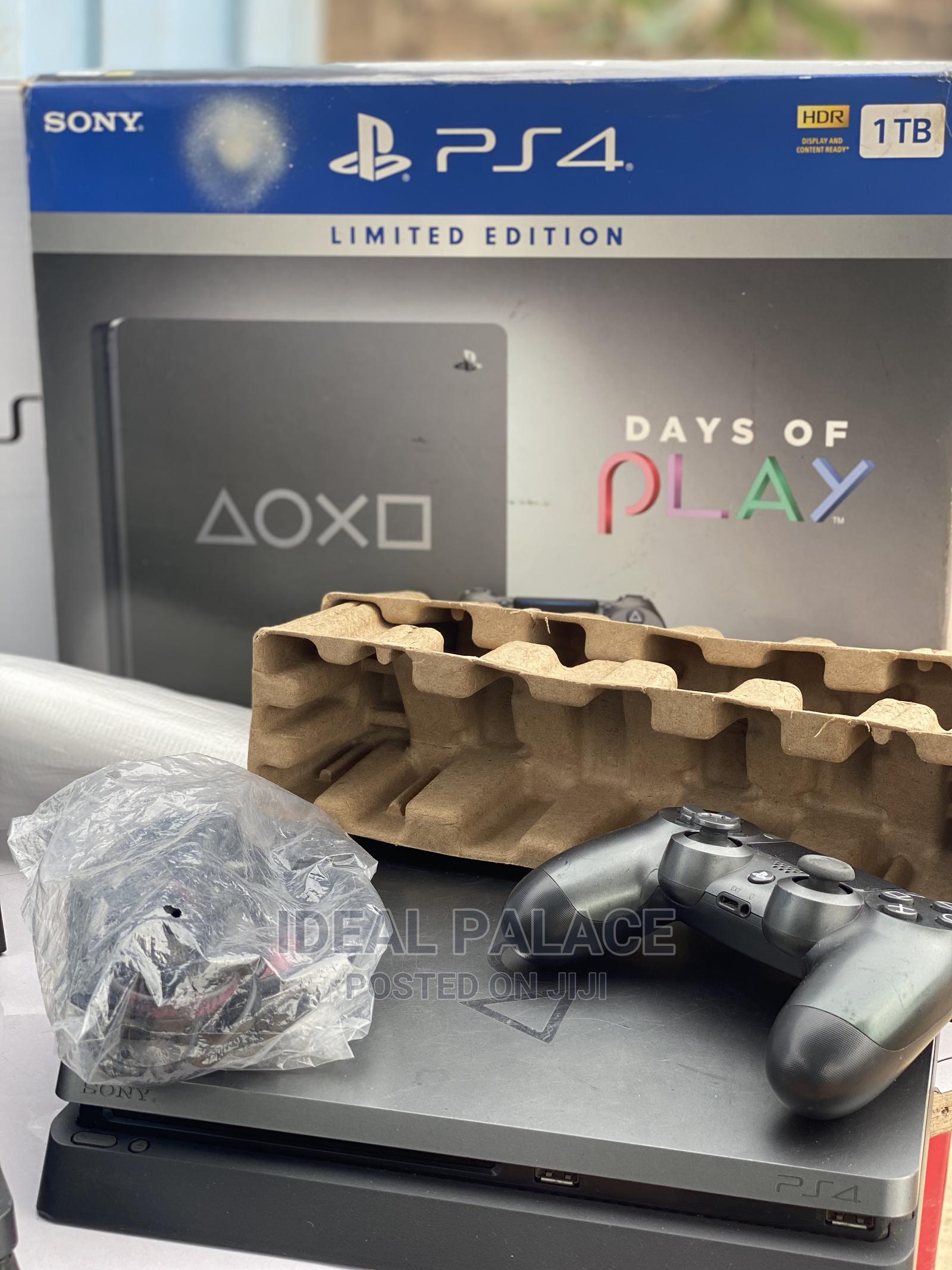 Playstation Consoles 4 Slim With Box in Achimota Video Game Consoles, Ideal Palace Ghana