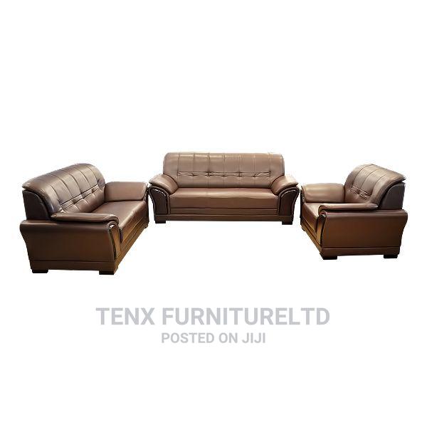 Sofa Set ( Brown Leather ) in Accra Metropolitan Furniture, Tenx