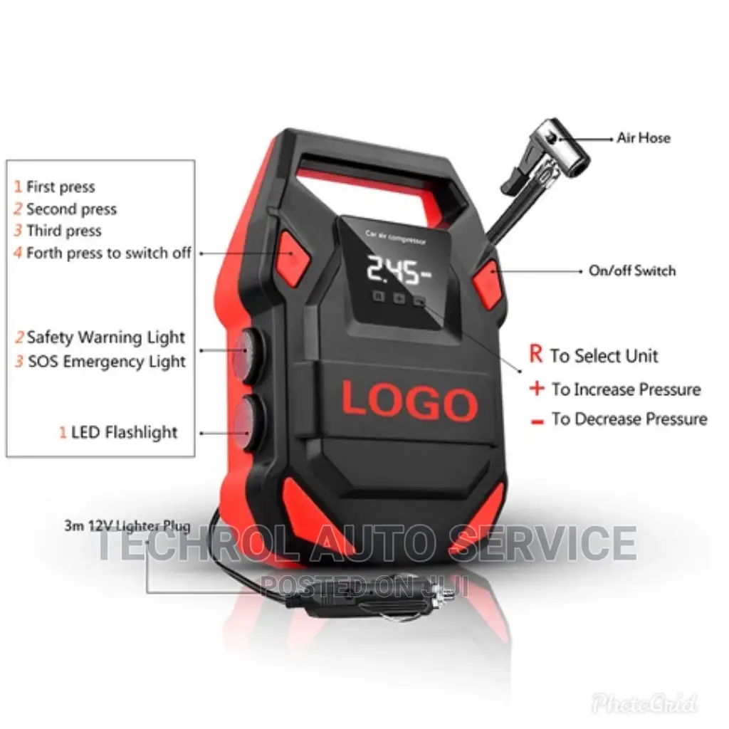 Digital Car Tyre Pump With Led Lights in Lapaz Vehicle Parts