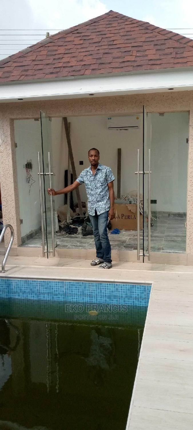 Frameless Glass Door in Labadi Doors, Eko Francis