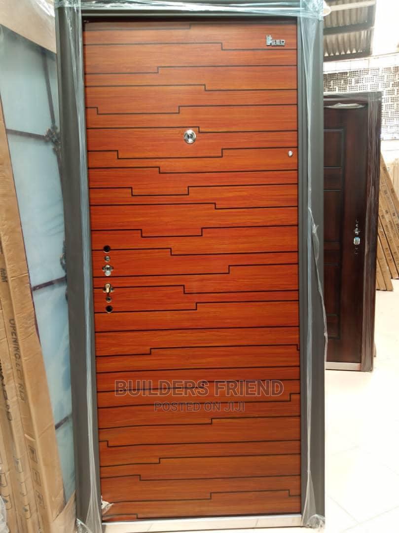 Smooth Entrance Metallic Security Door+Frame+All Accessories in Odorkor Doors, Builders Friend