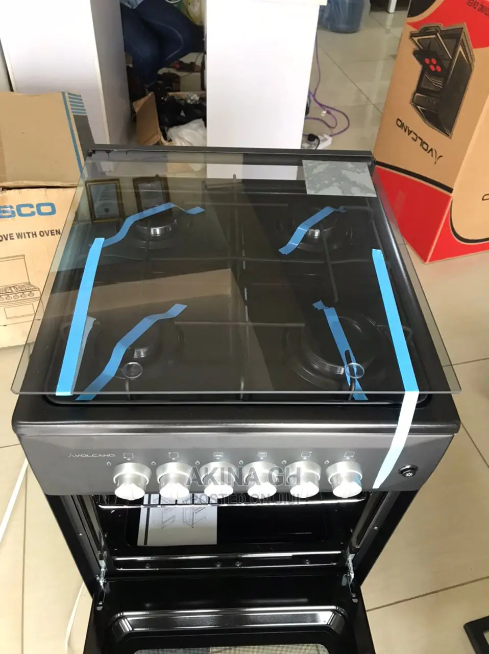 Volcano Turkish Gas Cooker 4 Burner With Oven 50x50 in Lapaz Kitchen Appliances, Akina Gh