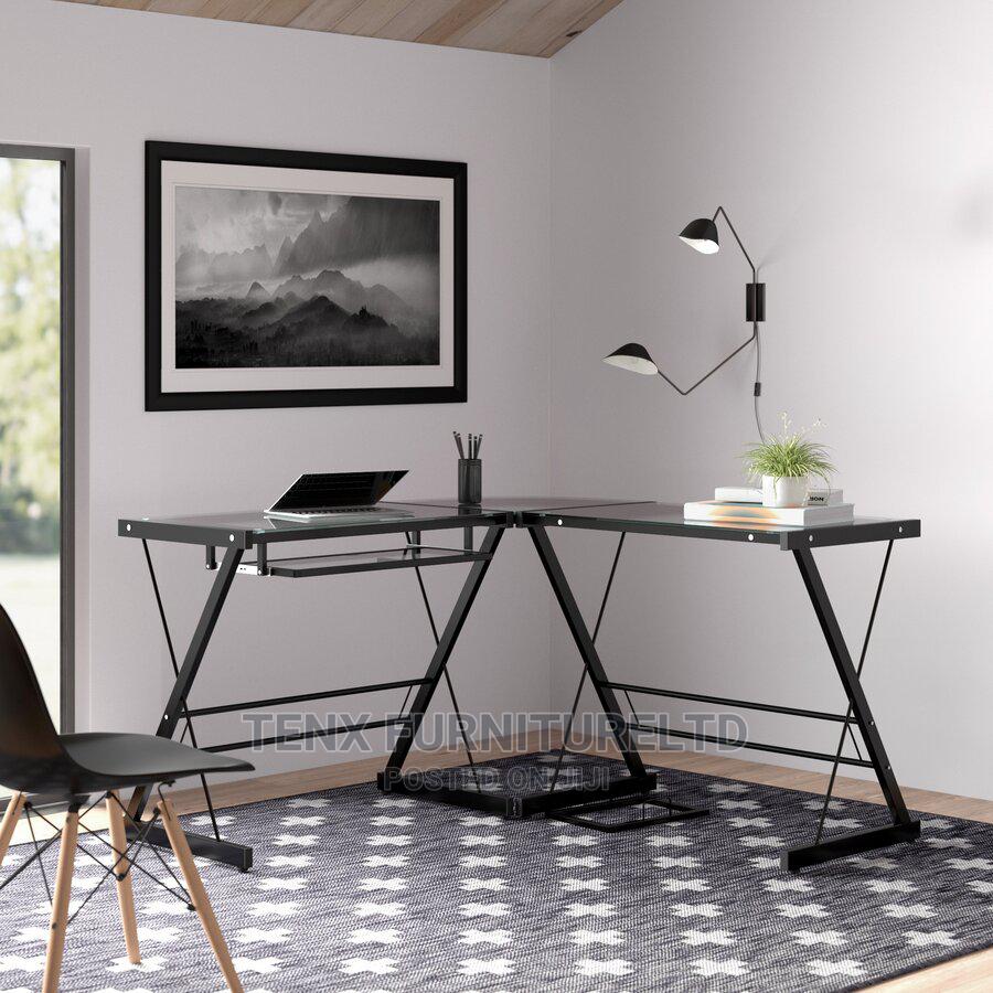 Computer Desk LShaped With Keyboard Tray in Accra Metropolitan