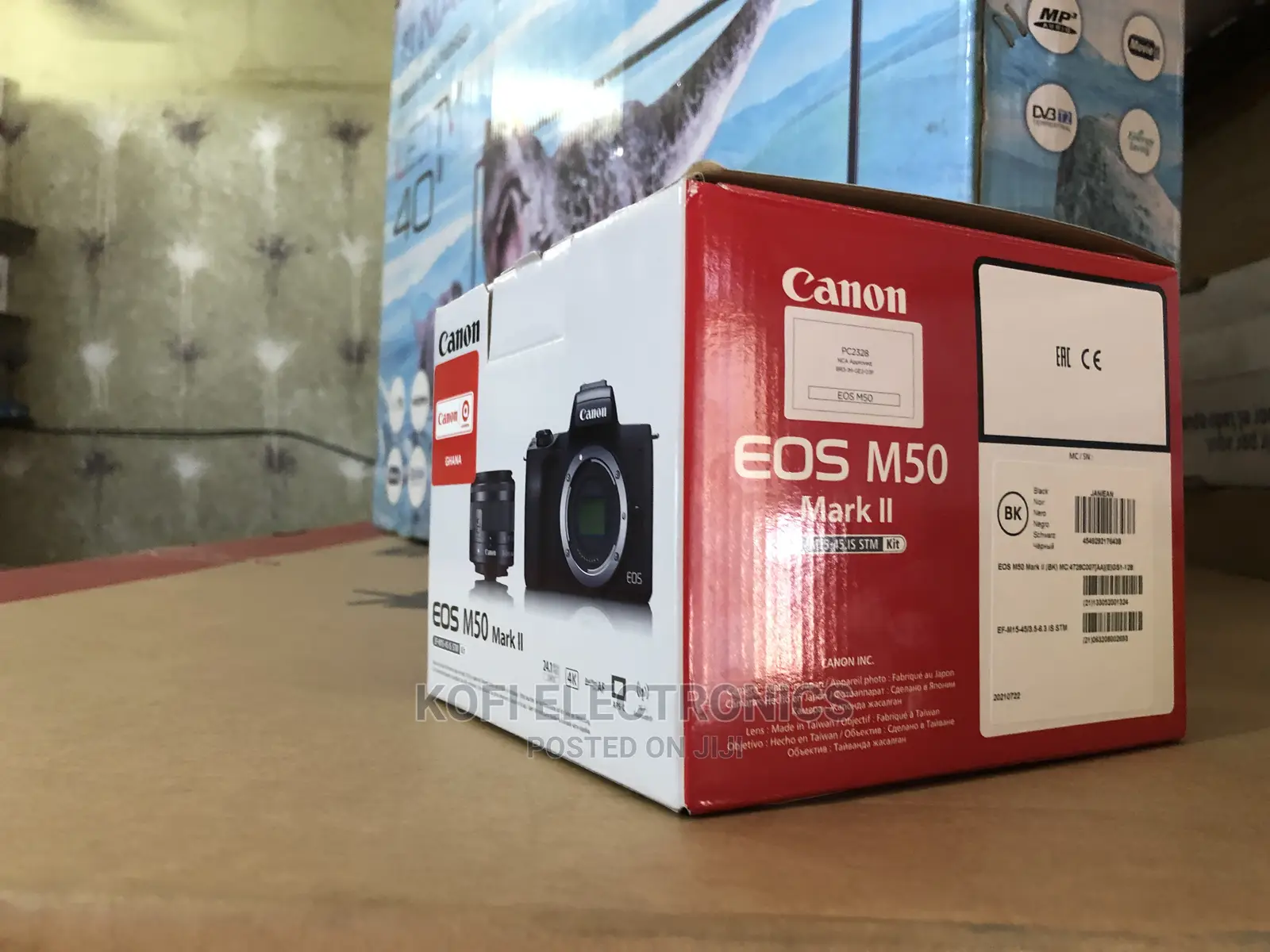 Latest Canon EOS M50 Mark II Mirrorless Camera (Black) in Accra