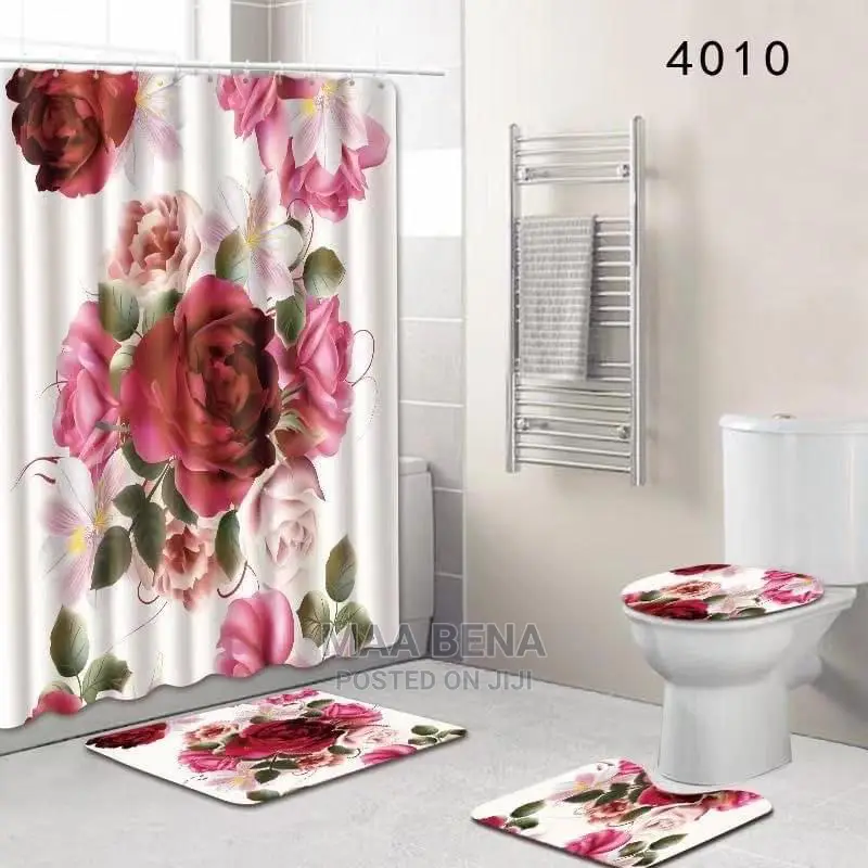 Shower Curtains With Bath Mat in Accra Metropolitan Home Accessories