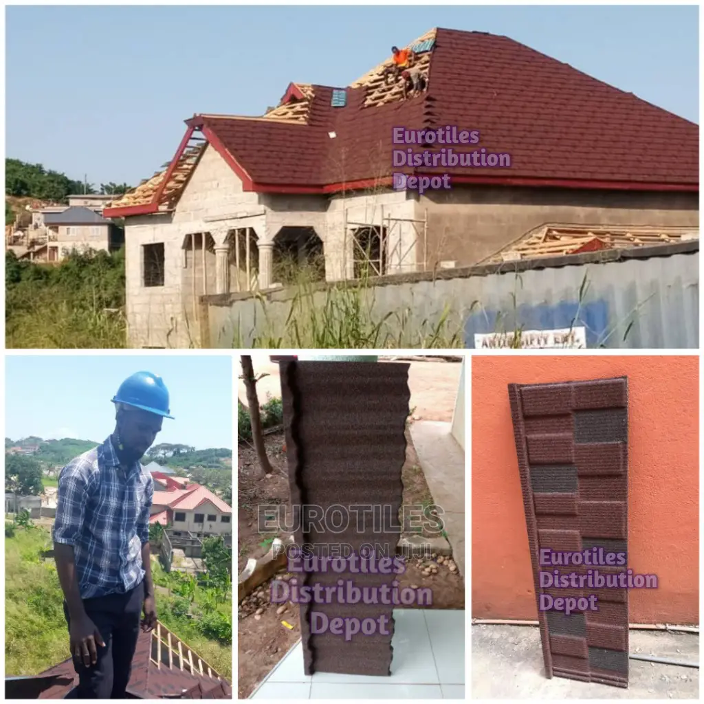 Roofing in Essipong With Eurotile Stone Coated Roofing Sheet in Accra