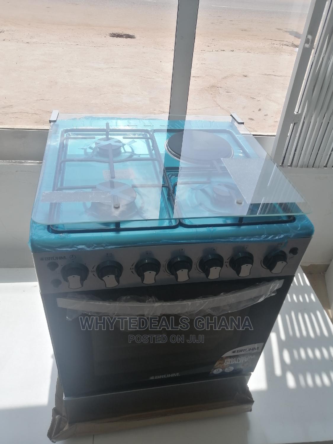 Bruhm Premium Cooker, 3burners 1 Hot Plate, Auto Ignition in Accra