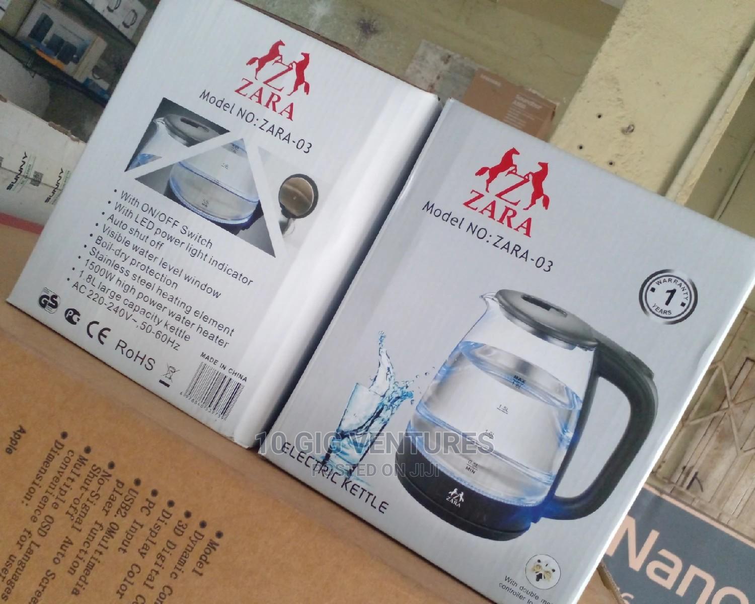 Stainless Steel Heating Elements Glass Zara Kettle in Adabraka