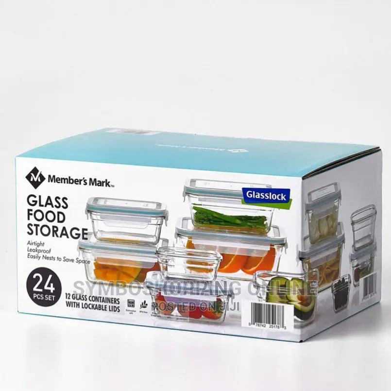 Member's Mark 24_piece Glass Food Storage Set By Glasslock in Airport Residential Area