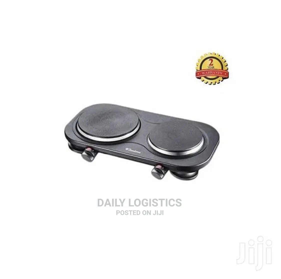 Binatone Electric Hotplate 2 Burner Black in Circle Kitchen