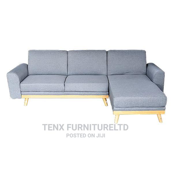 Sofa Bed (LShape ) With Wood Legs in Accra Metropolitan Furniture