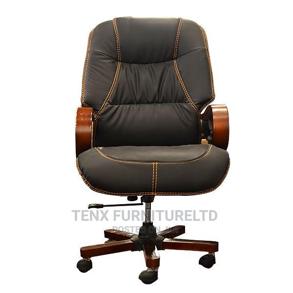 Office Chair (Brown Wood) Executive in Accra Metropolitan Furniture