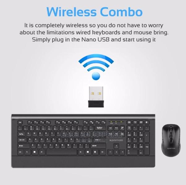 Promate Ergonomic Wireless Keyboard Mouse in Accra