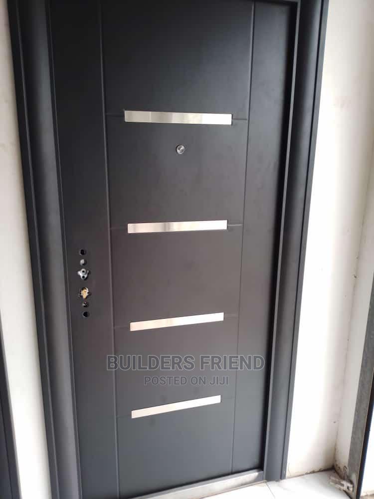 Black Stainless Steel Security Door+Frame+Locks+Handles Set in Accra