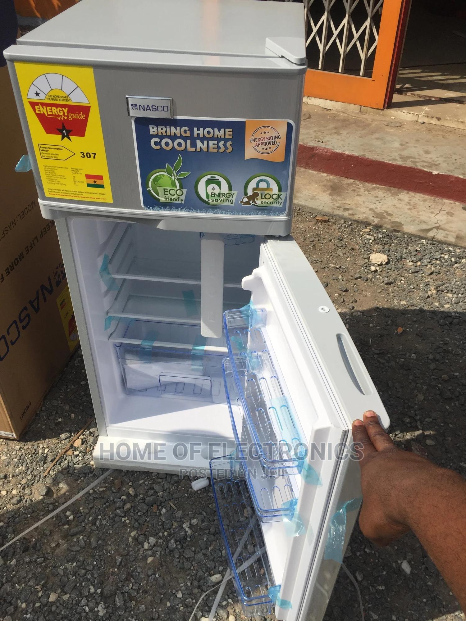 Lock and Key Nasco 95L Double Door Top Freezer Fridge in Adabraka