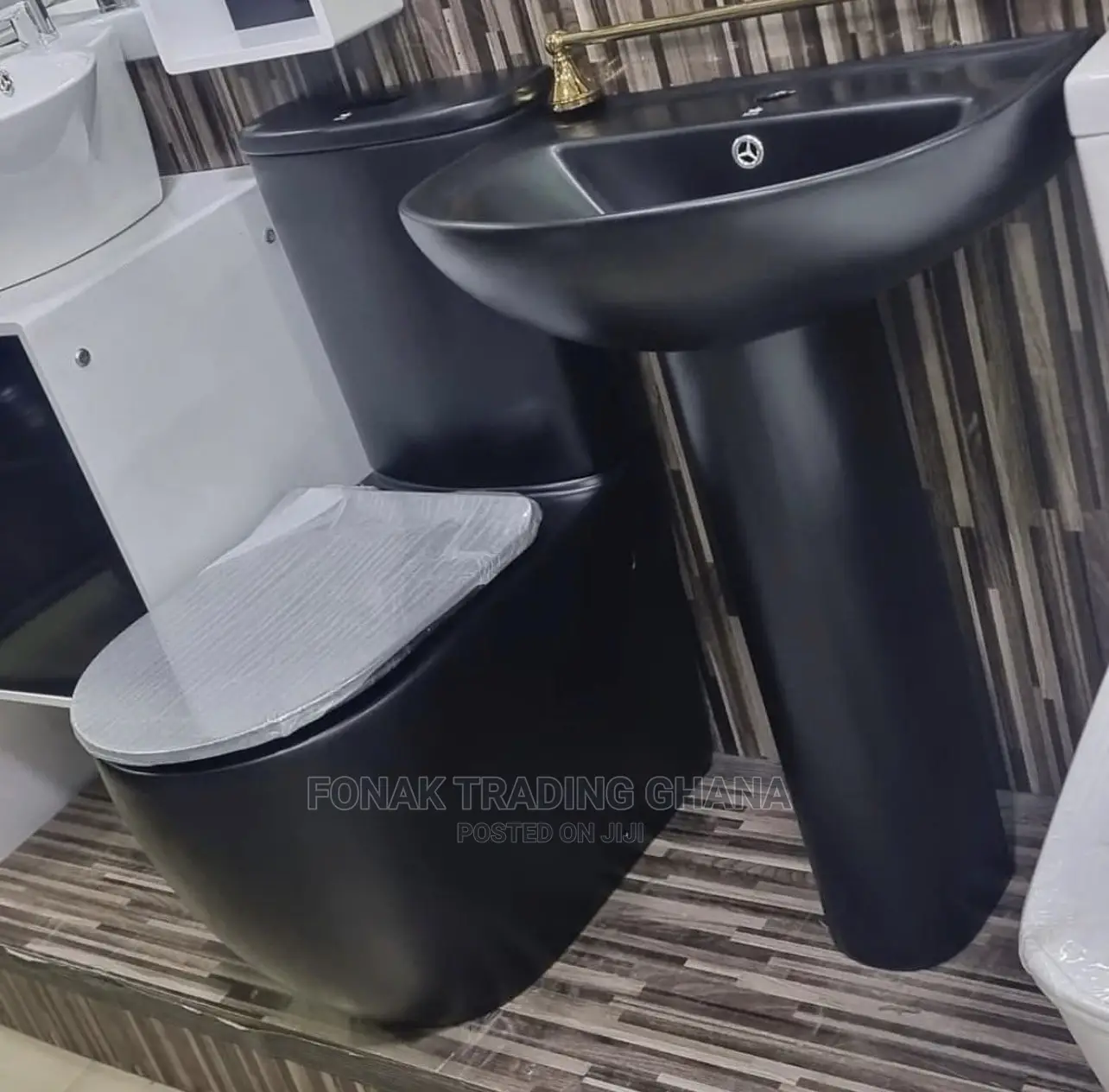 Black and Gold Water Closet Water Closet in Accra Metropolitan