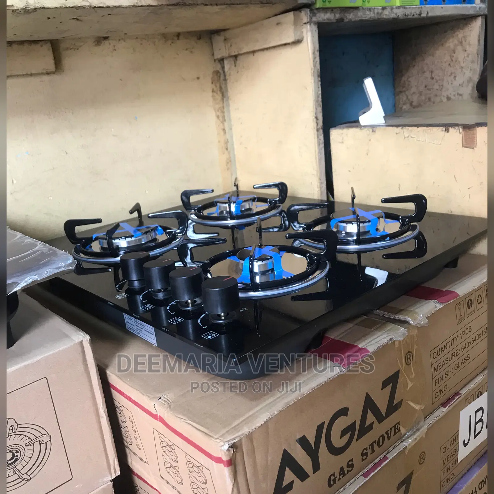 AYGAZ Built in 4 Burner Auto Ignition Glass Top Gas Hob in Dansoman