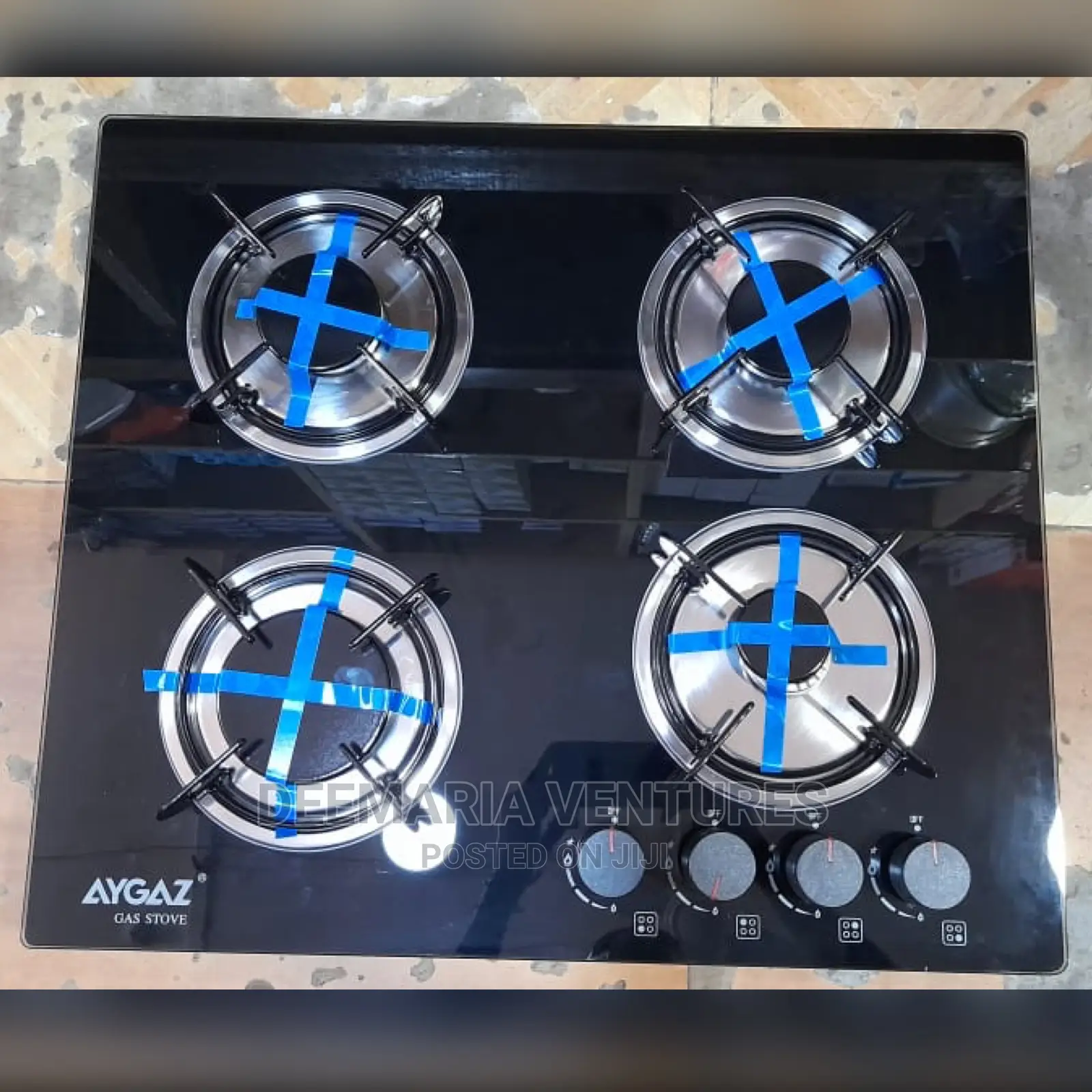 AYGAZ Built in 4 Burner Auto Ignition Glass Top Gas Hob in Dansoman