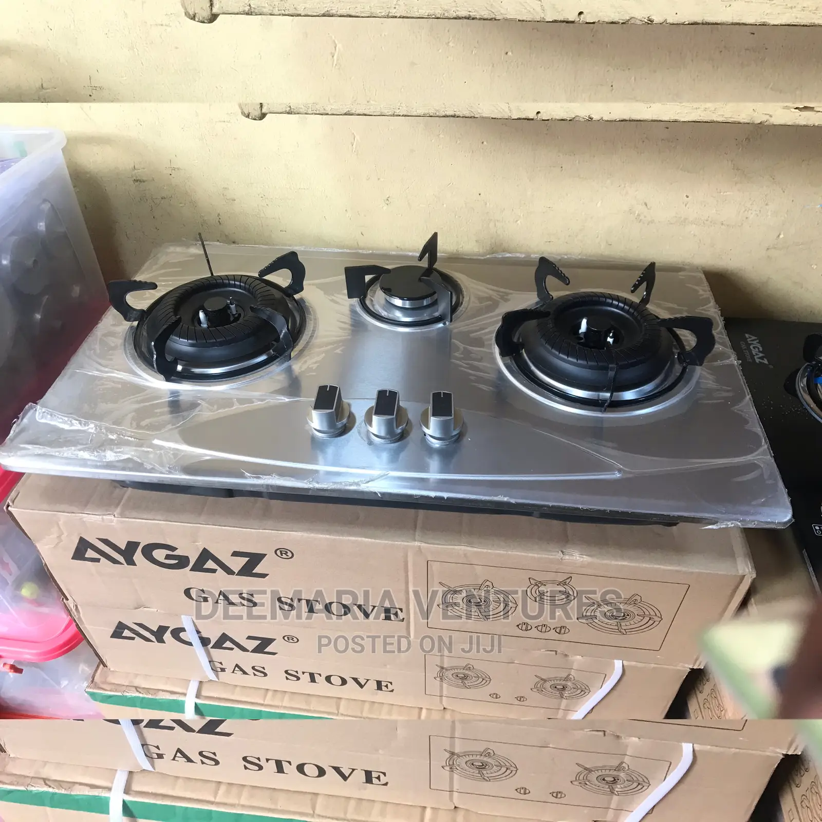 AYGAS Built in 3 Burner Auto Ignition Stainless Top Gas Hob in Dansoman