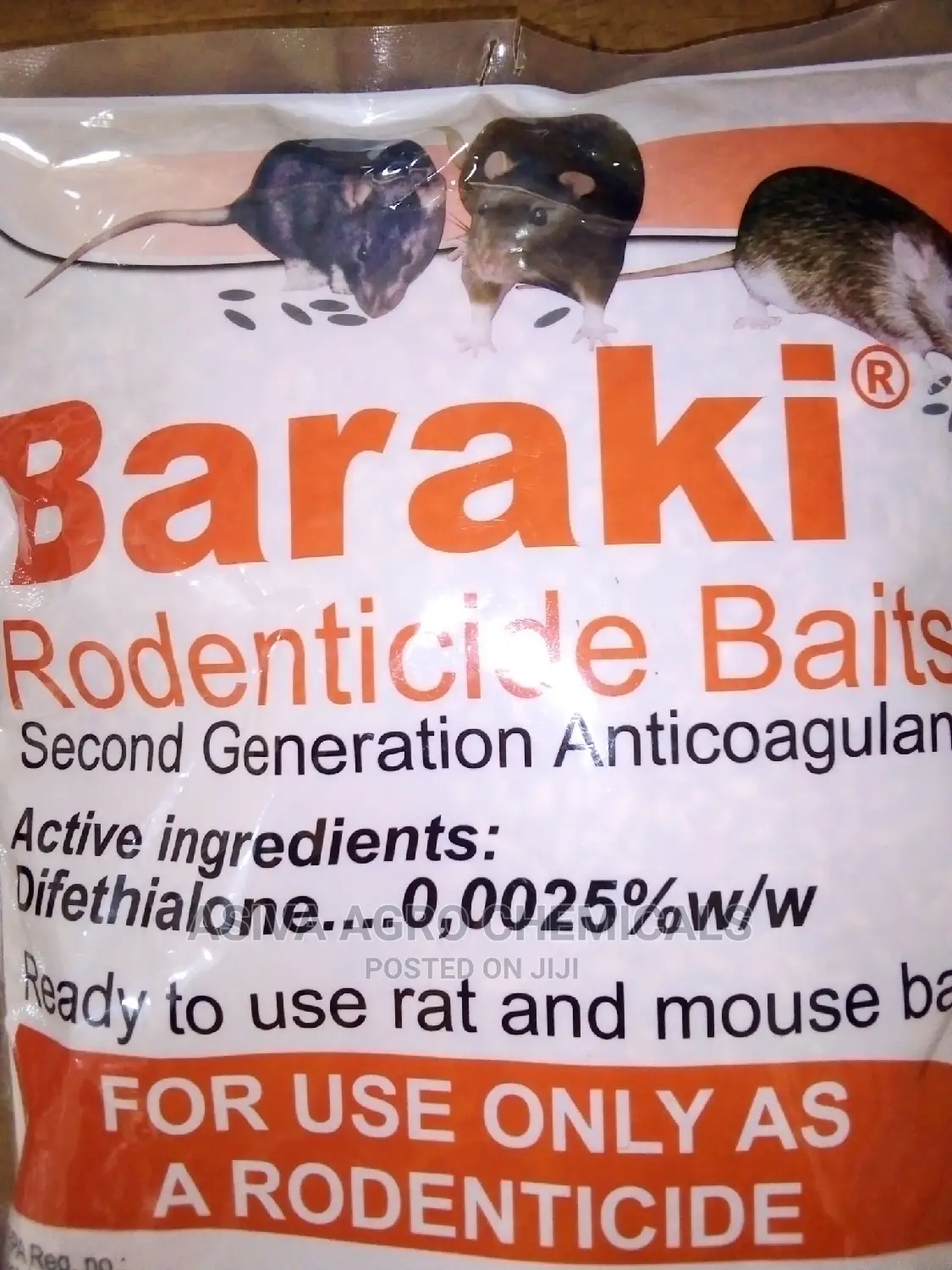 Baraki Rodenticide ( Mouse, Rats, Squirrel) Bait in Accra Metropolitan