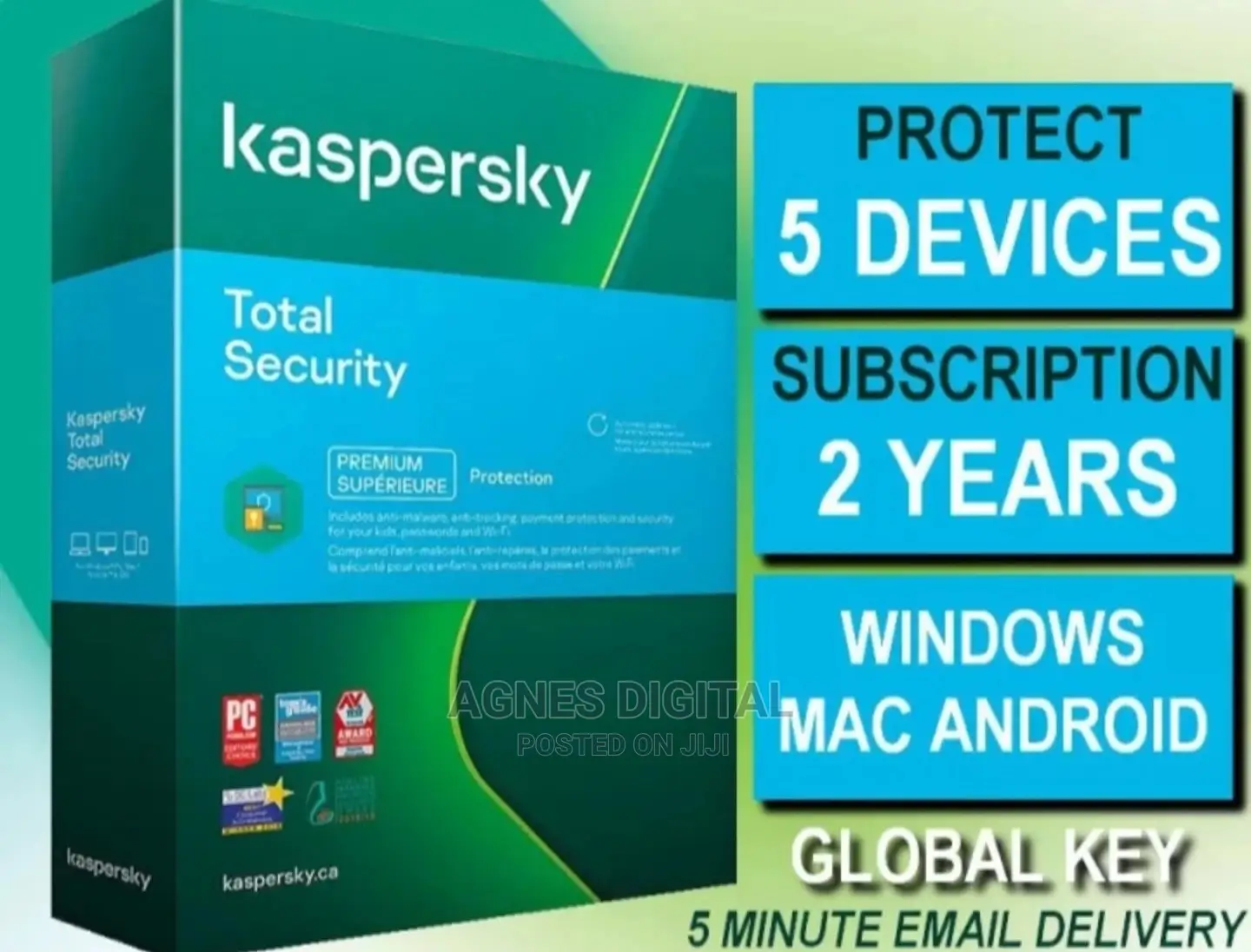 Kaspersky Total Security 5PC 2years License (Email Delivery) in