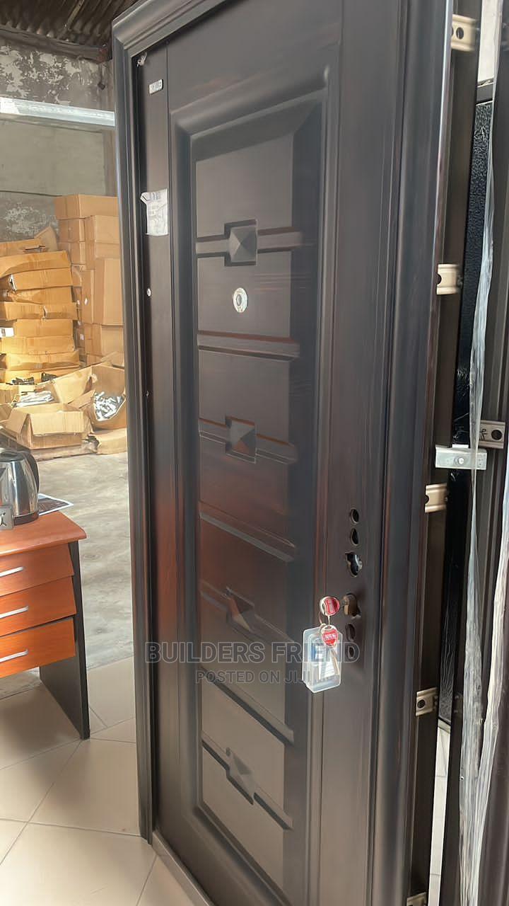 German Smooth Single Security Standard Steel Door Complete in Achimota