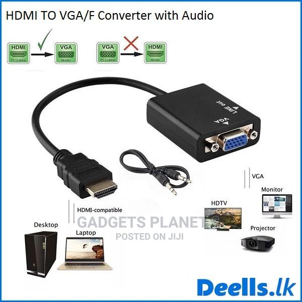 HDMI to VGA Converter / Adapter With Audio Cable in Lartebiokoshie