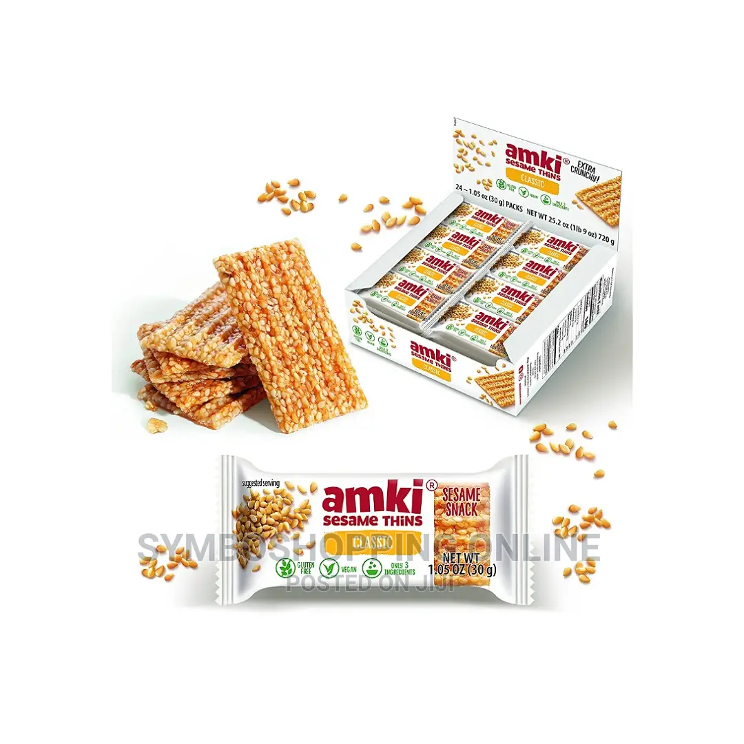 Amki Sesame Thins Classic (Sesame Snaps), 36 Packs, 1.08kg in Airport Residential Area Meals