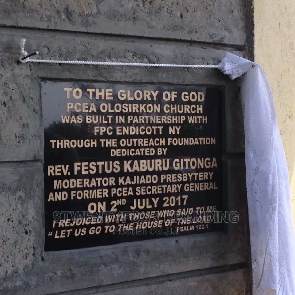 Memorial Plaques (For Buildings Commissioning) in Accra New Town