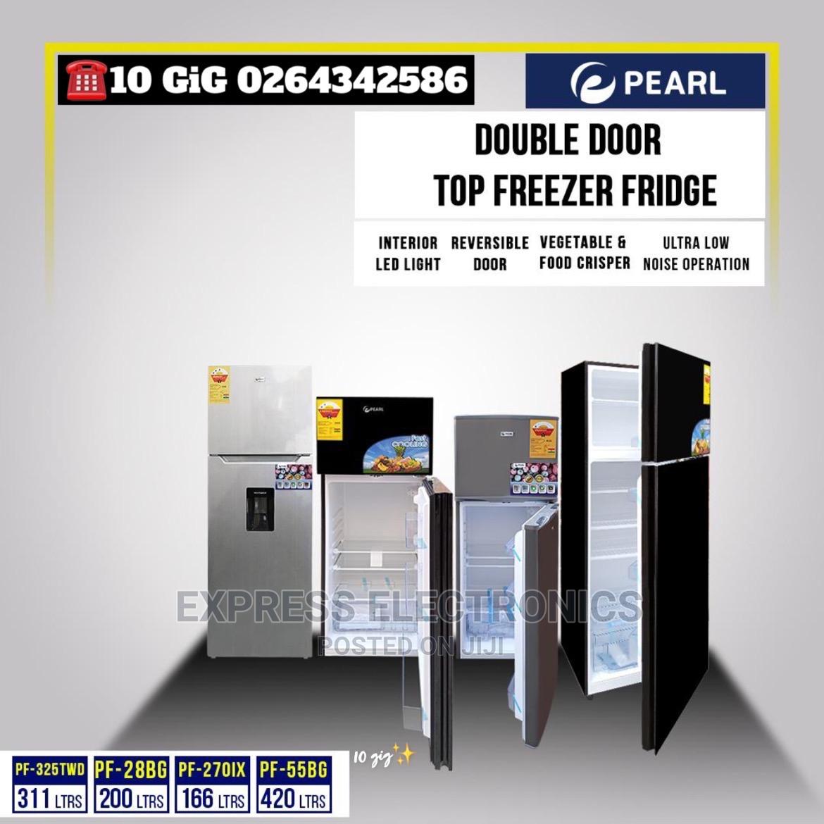 Double Door Top Freezers Fridge PF270IX (166 Liters) Pearl in Adabraka