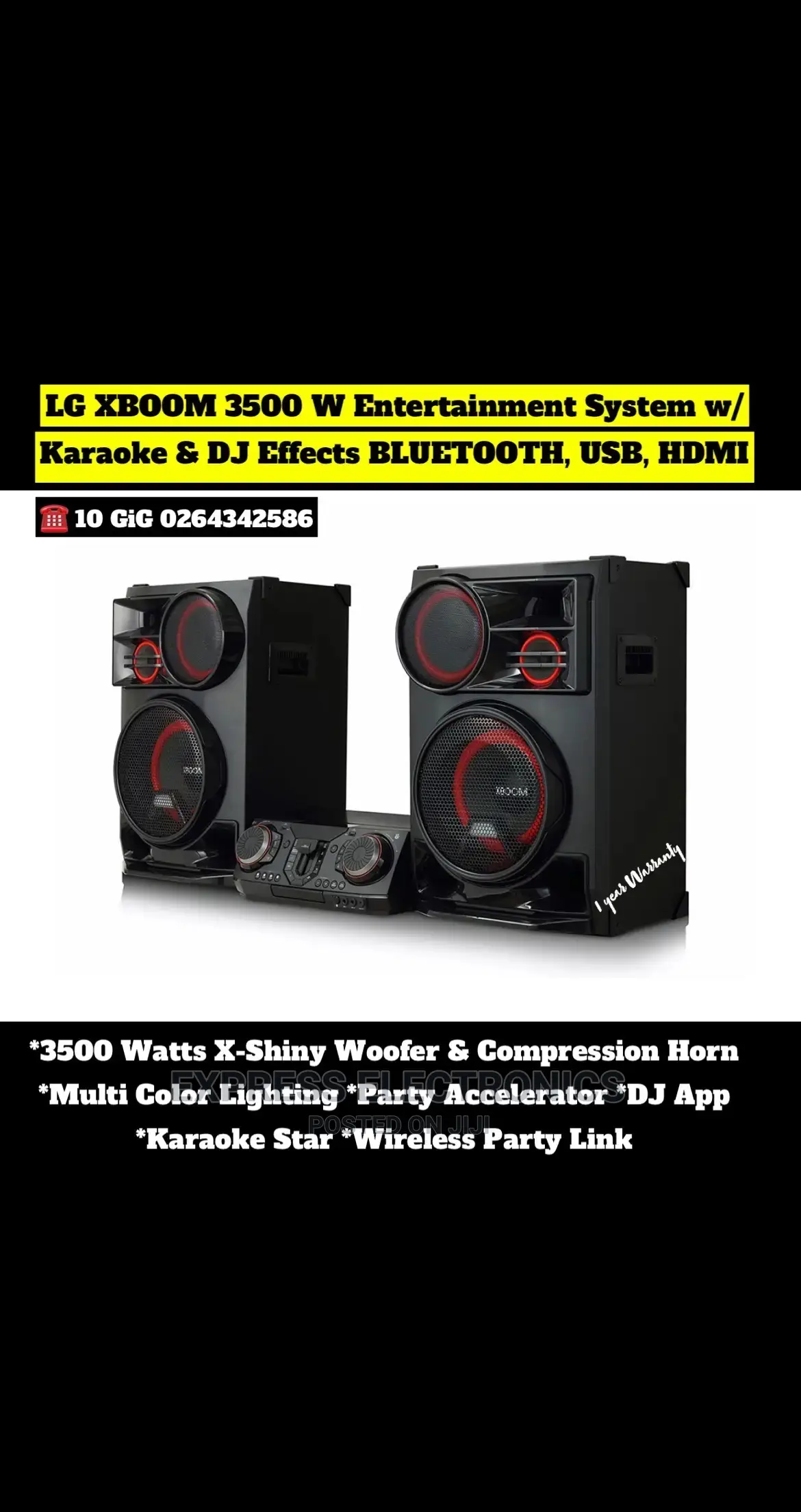 LG XBOOM 300W HiFi Shelf System With BT Connectivity in Adabraka