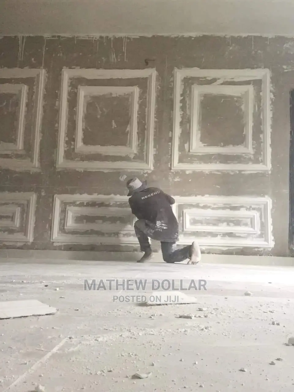 Pop Ceiling, Painting, TV Stand Decor in Accra Metropolitan Building