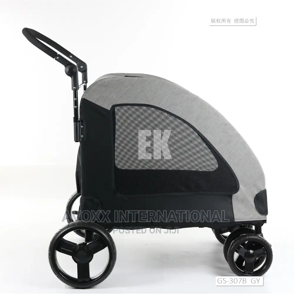 Pet FourWheeled Stroller Dog Trolley Cat Carts Foldable in Adenta