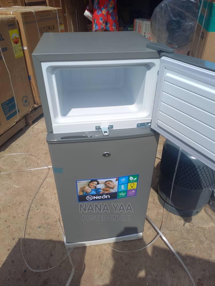 Neon Table Top Double Door Fridge 95 Liters Top Freezer in Dome