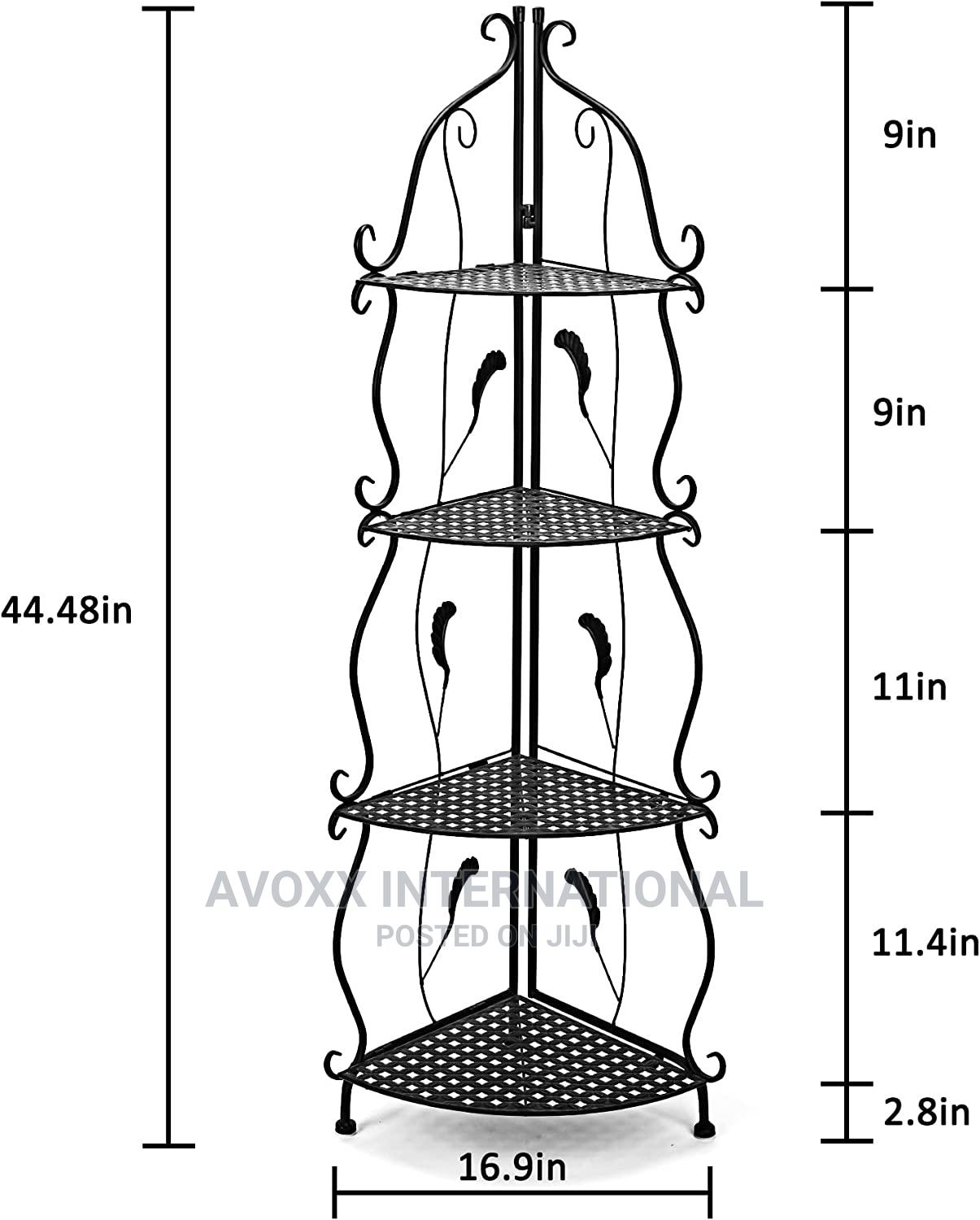 CNNINGYI Display Shelf,Tall Matel Corner Shelf Stand,4 Tier in Adenta