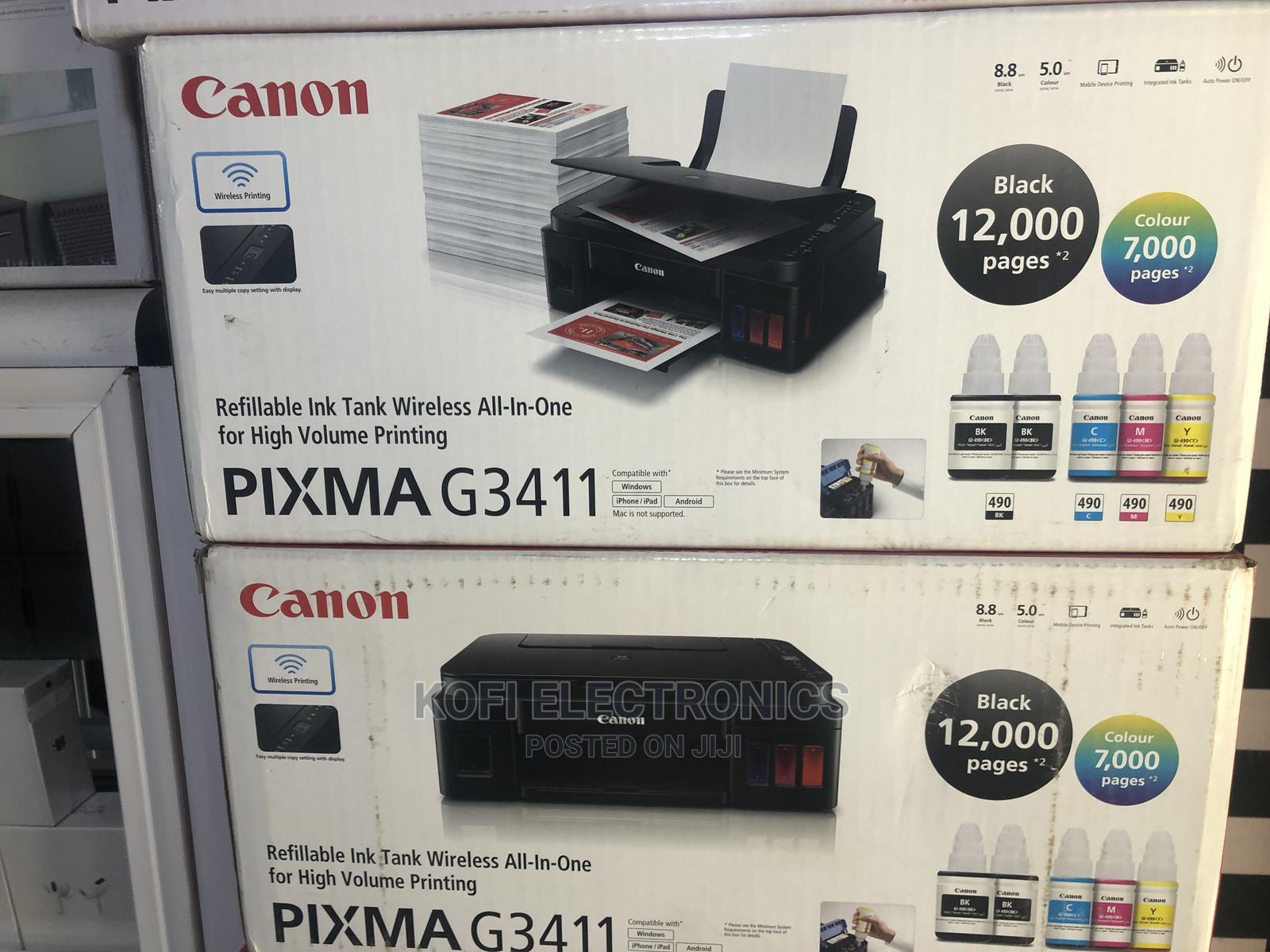 High Quality Canon Pixma G3411 Ink Tank Wireless AllInOne in Adabraka