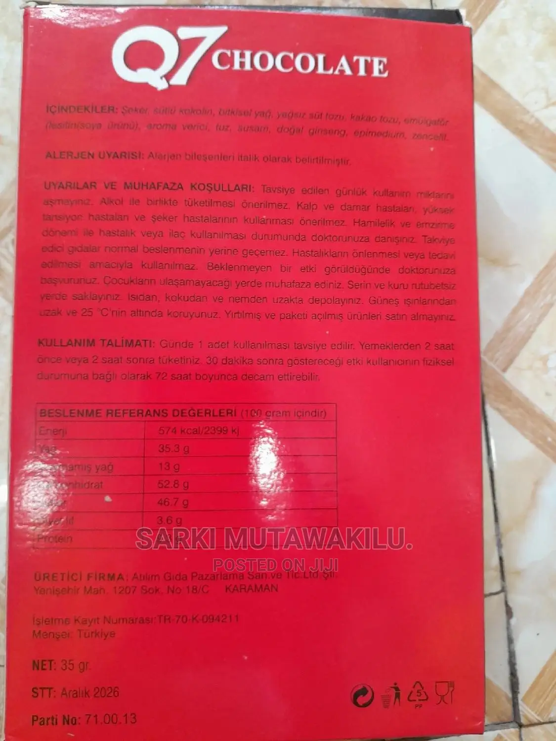 Q7 Chocolate. in Kumasi Metropolitan Sexual Wellness, Sarki