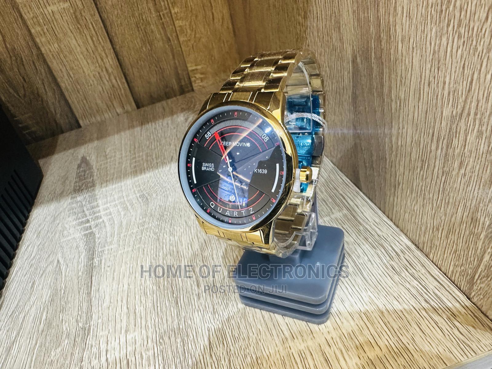 Stainless Steel Gold Keep Moving Wrist Watch(Swiss Brand) in Accra