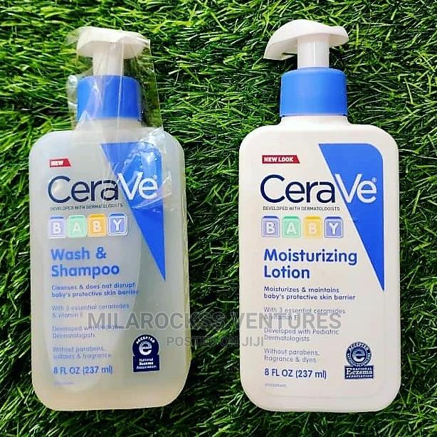 Cerave Baby Moisturizing Set, Lotion and Wash Shampoo. in Darkuman