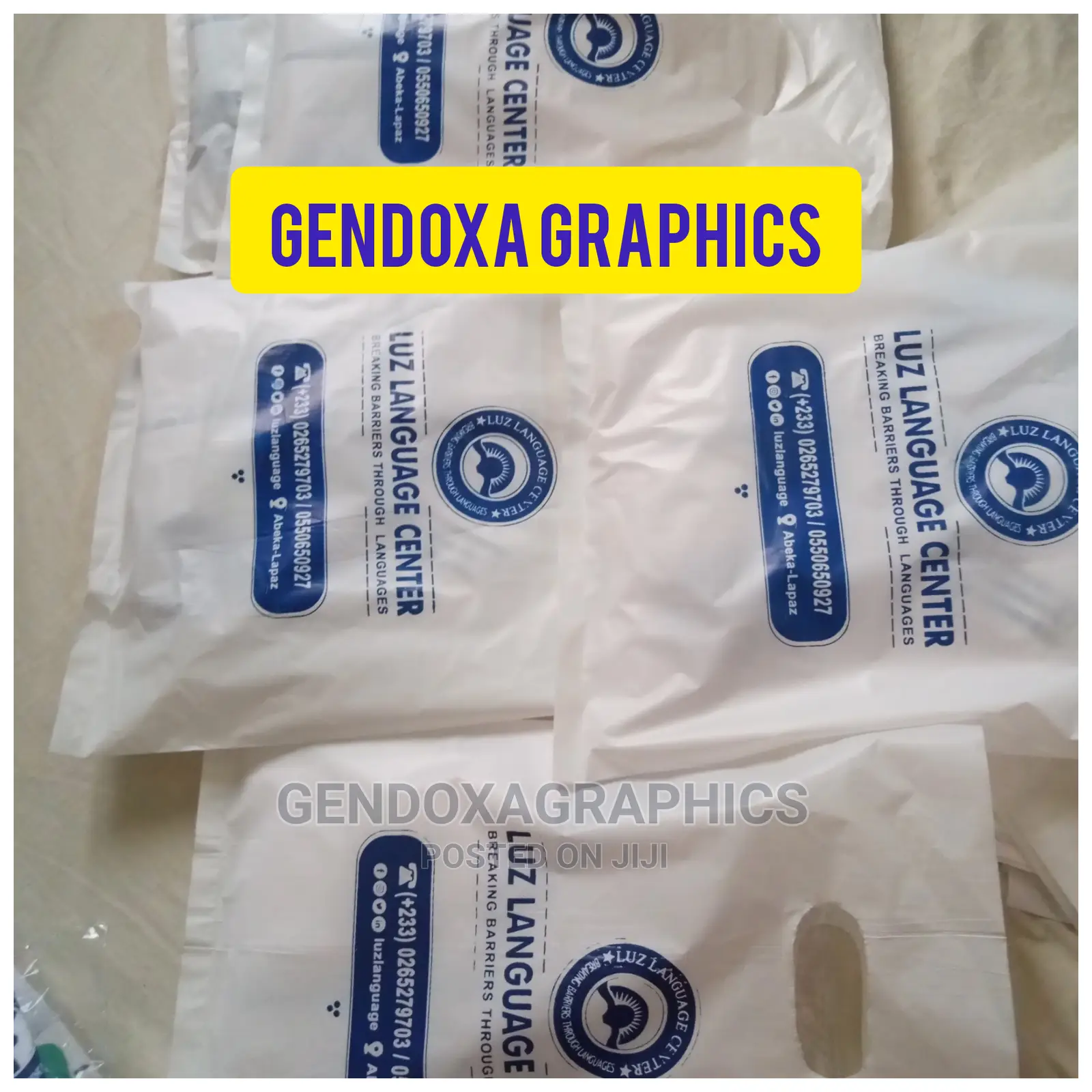 Polythene Bags Design/Printing in Lapaz Printing Services, Gendoxa