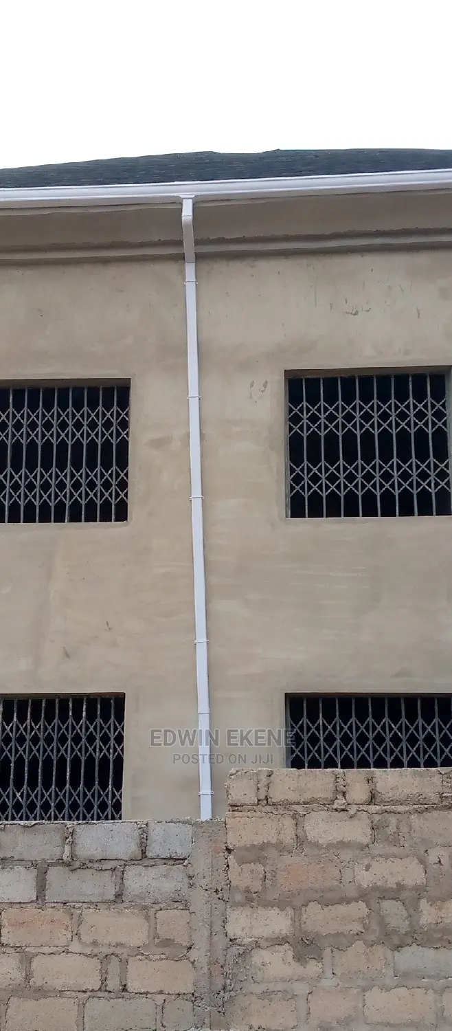 PVC Rain Gutter Installation in Lapaz Building Materials, Edwin Ekene