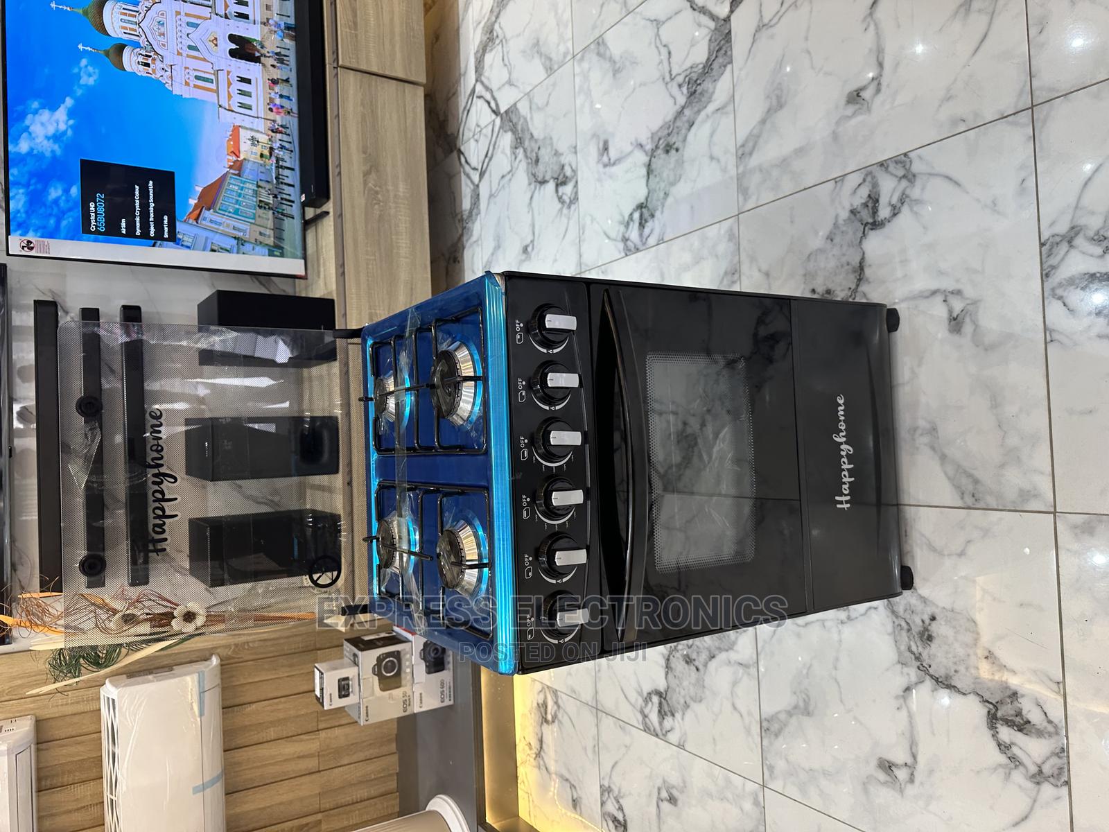 Happy Home 4burner Gas Cooker Oven Grill Black in Adabraka Kitchen Appliances, Express