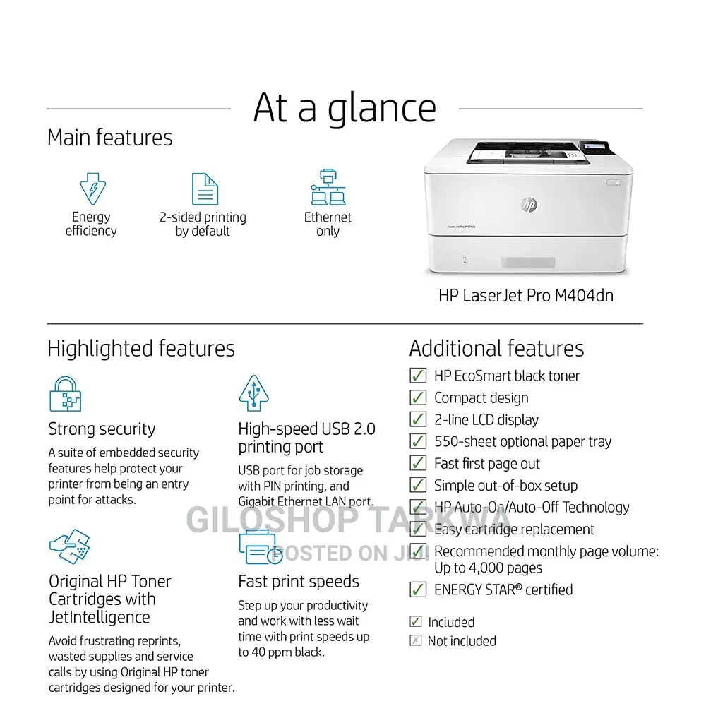 HP Laserjet Pro M404dn Monochrome Laser Printer in Tarkwa Nsuaem