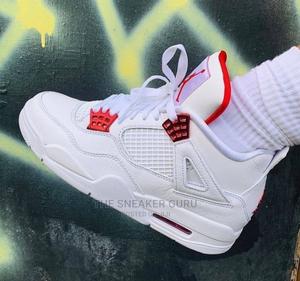 jordan 4 white metallic red