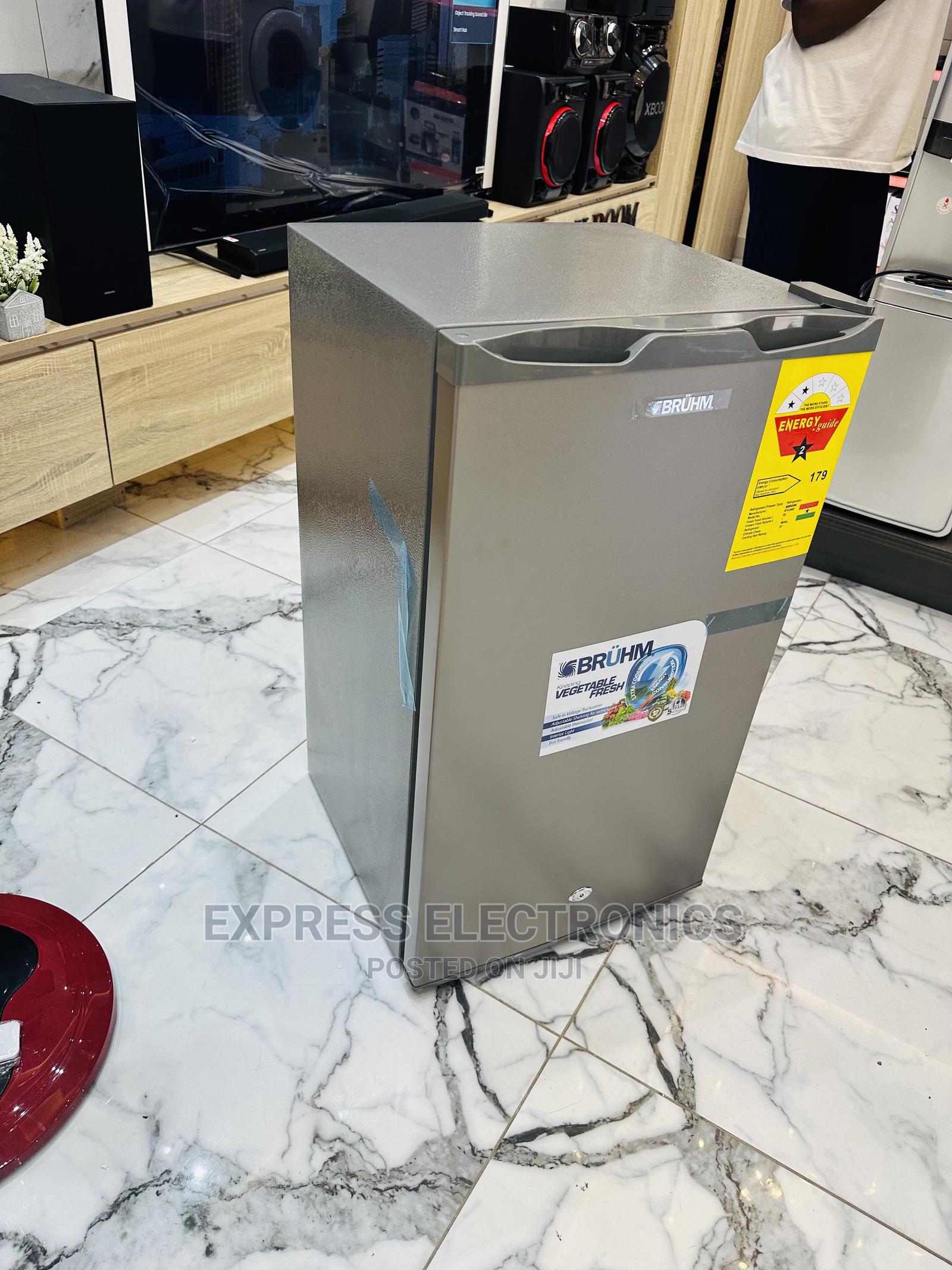 Energy Efficiency Bruhm Table Top Fridge Grey in Adabraka Kitchen