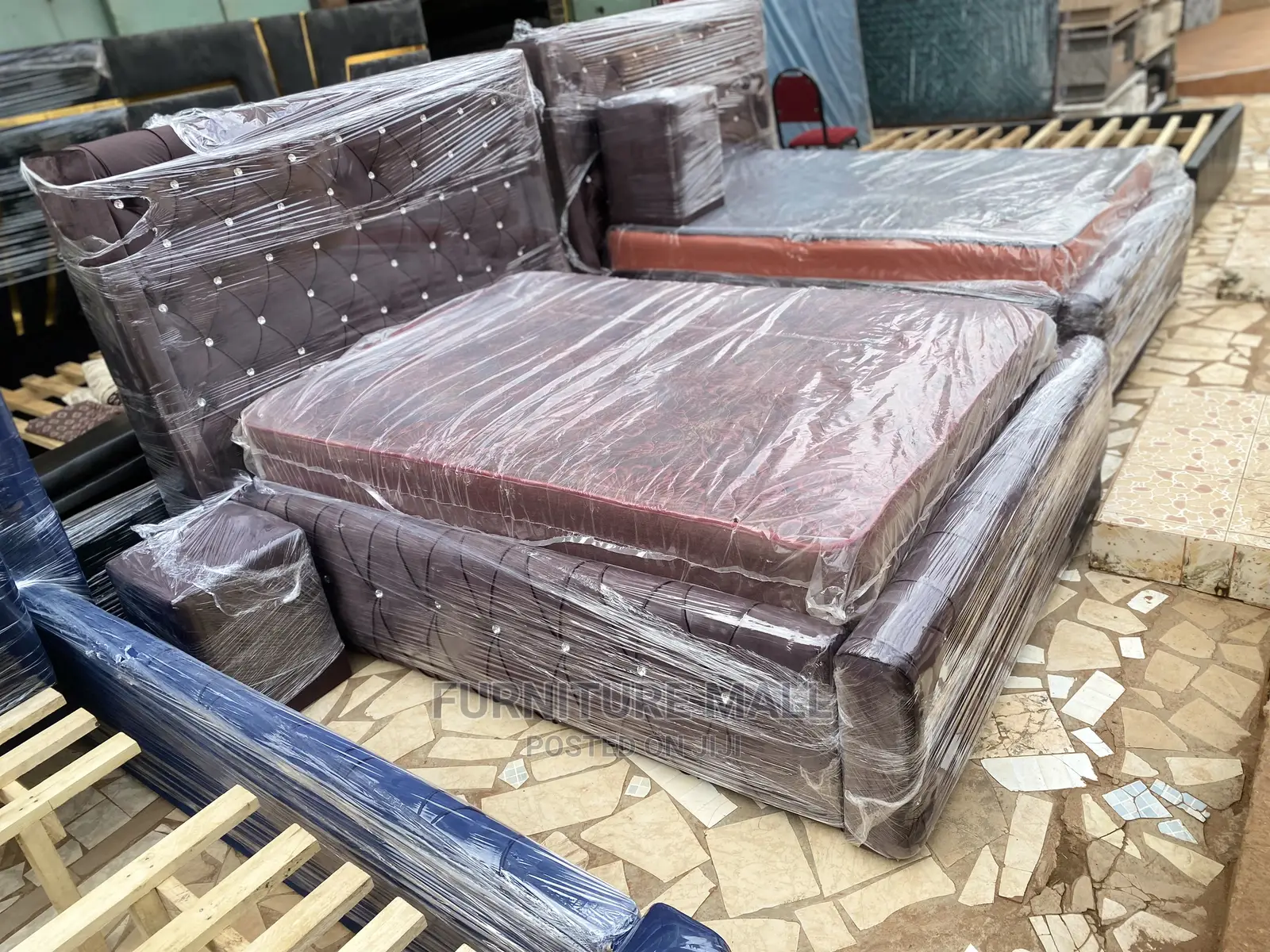 Sweet Double Bed With Mattress Available as Seen in Accra Metropolitan