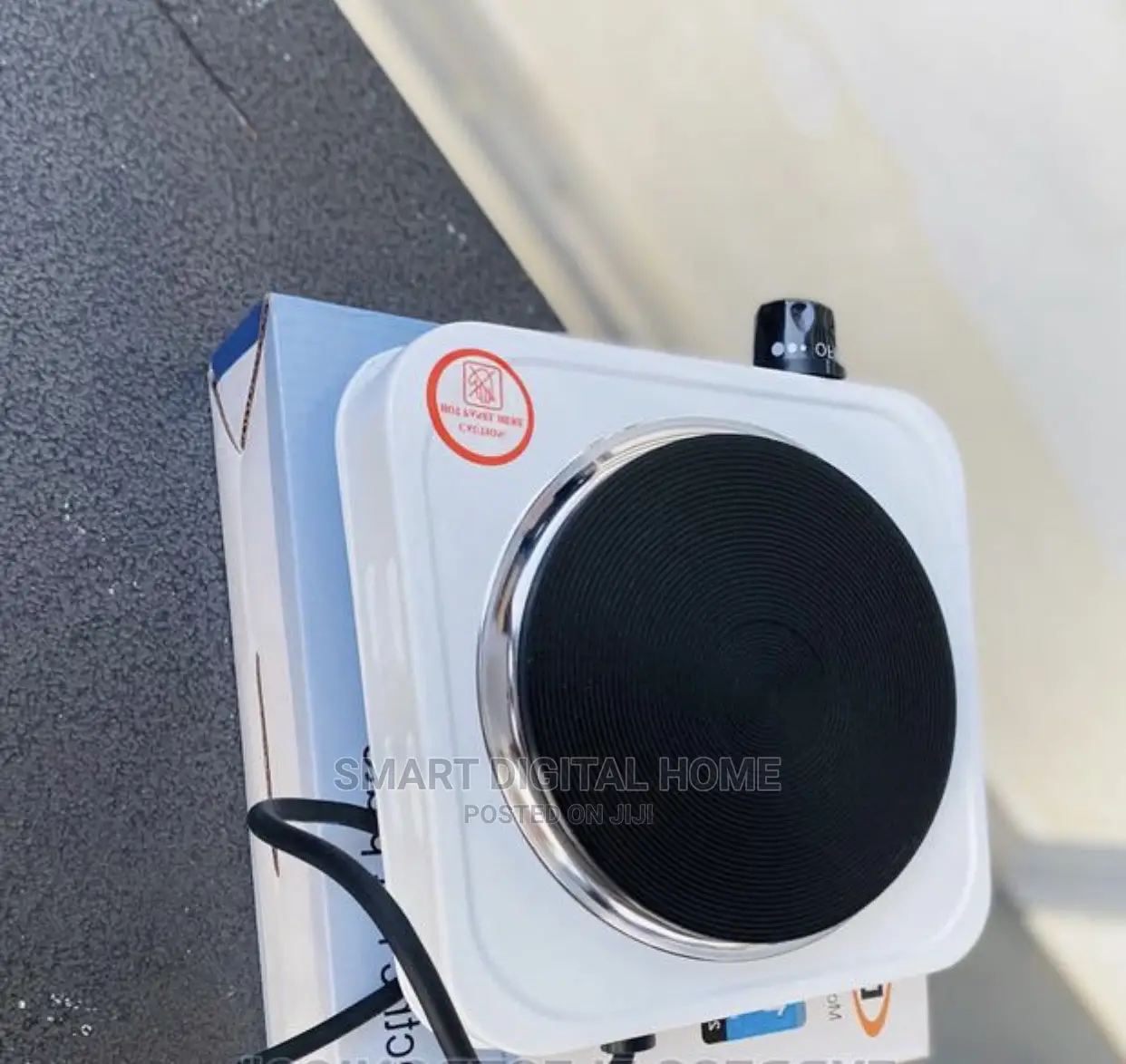 Delron Electric 1 Hot Plate Stainless Design White Stove in Adabraka