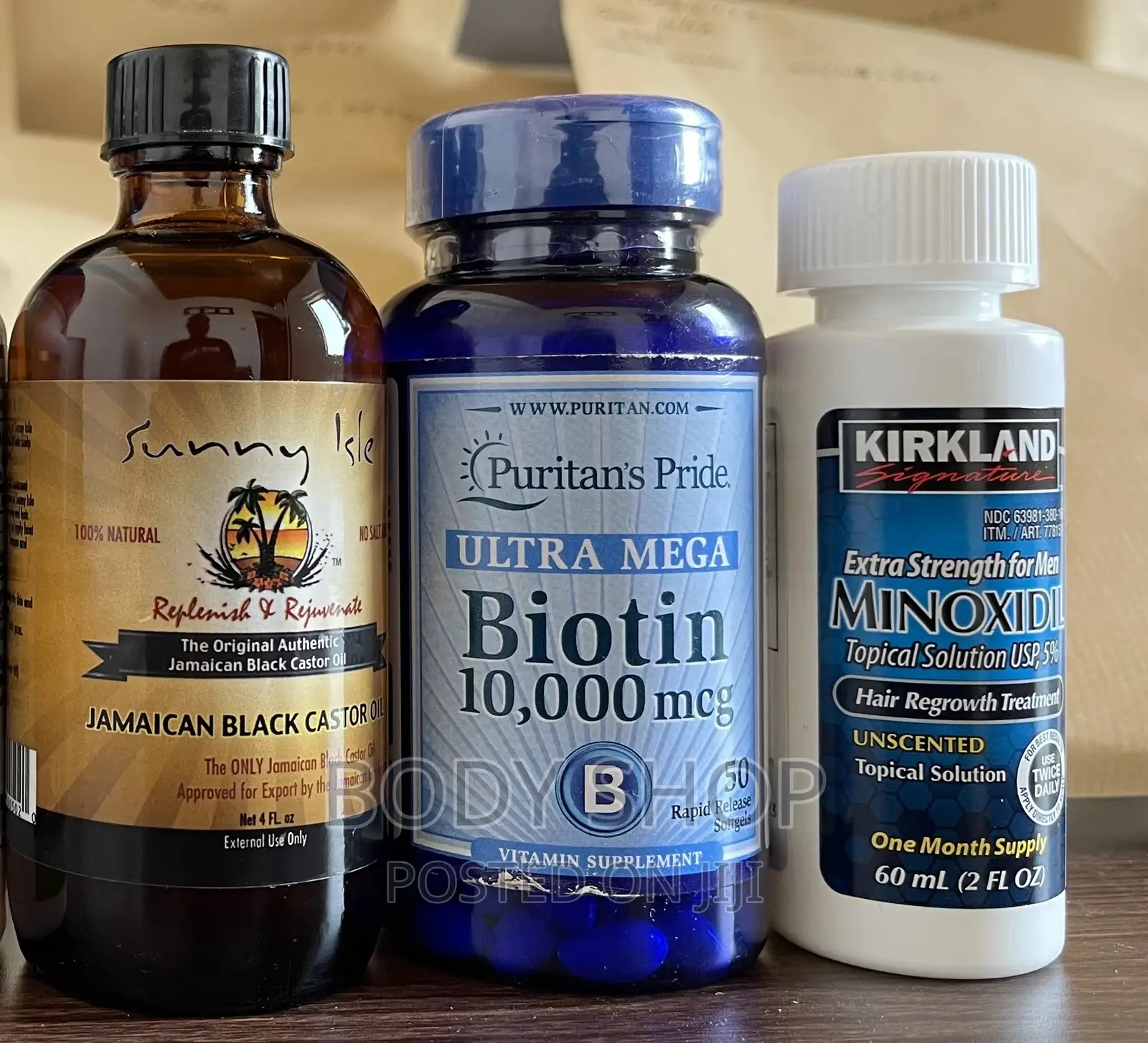 Receding Hairline Pack ( Minoxidil Biotin + Castor Oil) in Ablekuma