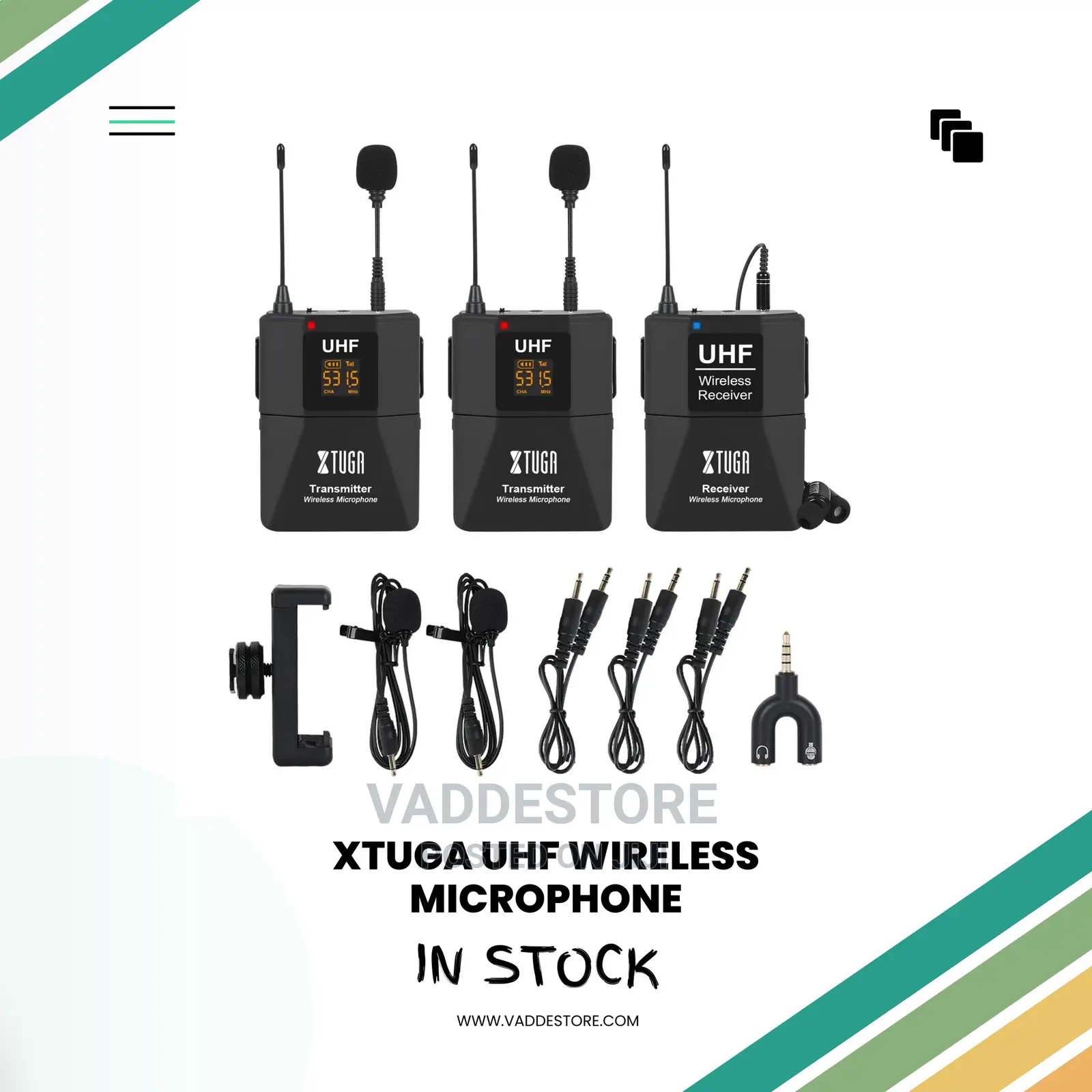 XTUGA UHF Wireless Lavalier/ Lapel Microphone in Achimota Audio & Music Equipment, Vadde Store